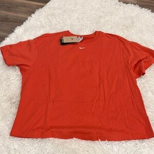 Nike Red Crew Tee with White Swoosh